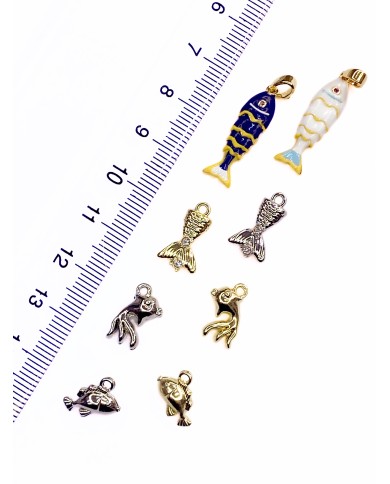 Balık Kuyruğu Kolye Bileklik Ucu Charm Altın 1 Adet