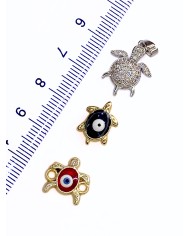 Mineli Kaplumbağa Bileklik Ucu Charm Kırmızı 1 Adet