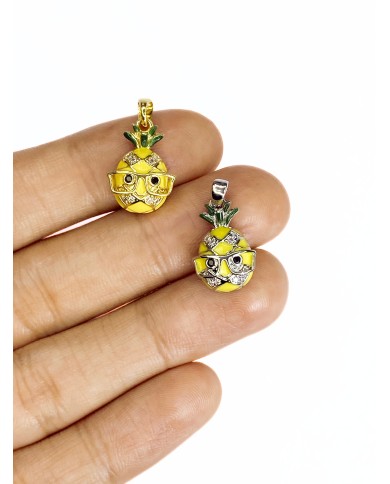 Zirkon Taşlı Ananas Bileklik Ucu Charm Gümüş 1 Adet