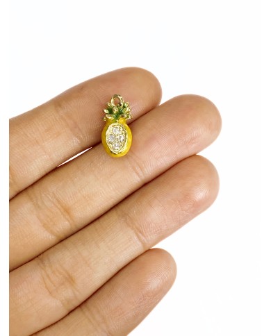 Zirkon Taşlı Ananas Bileklik Ucu Charm Gümüş 1 Adet