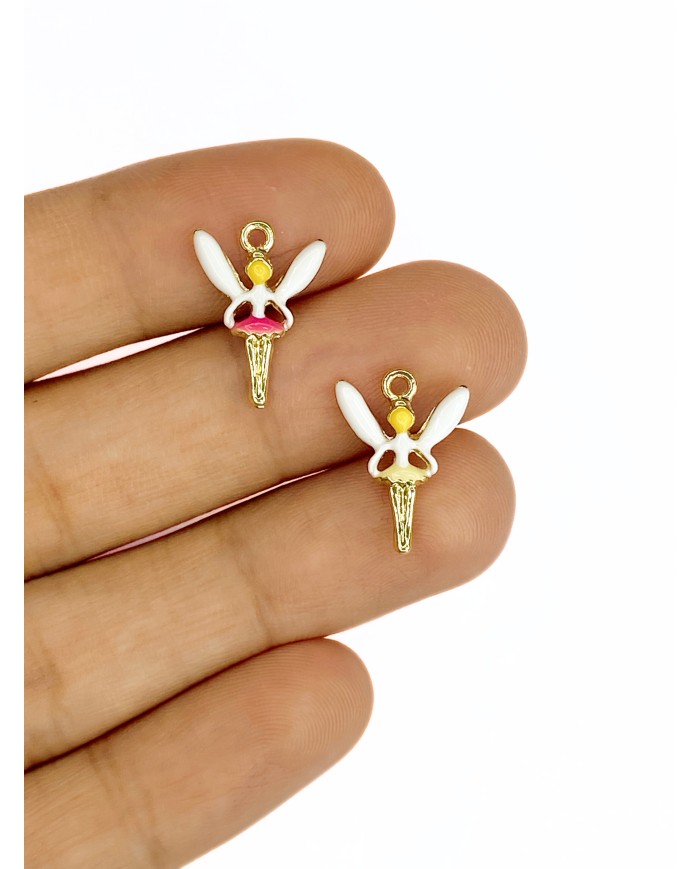 Balerin Kolye Bileklik Ucu Charm Pembe 1 Adet