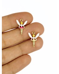 Balerin Kolye Bileklik Ucu Charm Pembe 1 Adet