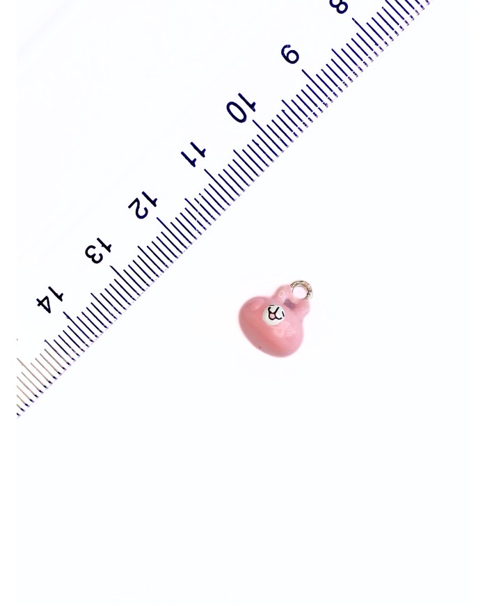 Sevimli Ayı Figürlü Kolye Bileklik Ucu Charm Pembe 1 Adet