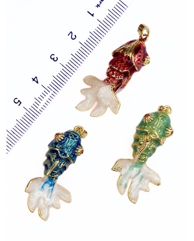 Balık Kolye Bileklik Ucu Charm Kırmızı 1 Adet