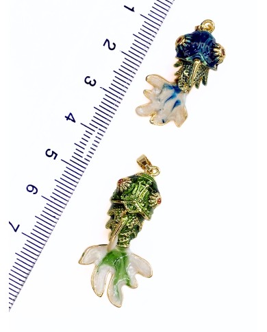 Balık Kolye Bileklik Ucu Charm Mavi 1 Adet