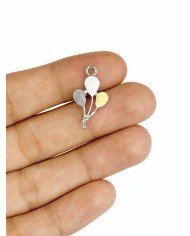 Balon Kolye Bileklik Ucu Charm Gri Beyaz Sarı 1 Adet