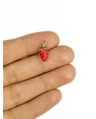 Çilek Kolye Bileklik Ucu Charm 1 Adet