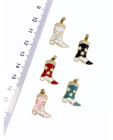 Kovboy Çizmesi Kolye Bileklik Ucu Charm Pembe 1 Adet