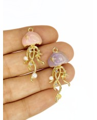 Deniz Anası Kolye Bileklik Ucu Charm Mor 1 Adet