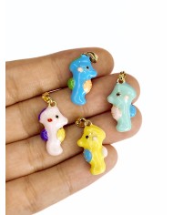 Deniz Atı Seramik Porselen Kolye Bileklik Ucu Charm Pembe 1 Adet