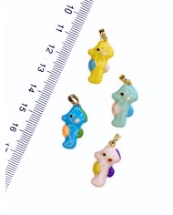 Deniz Atı Seramik Porselen Kolye Bileklik Ucu Charm Pembe 1 Adet