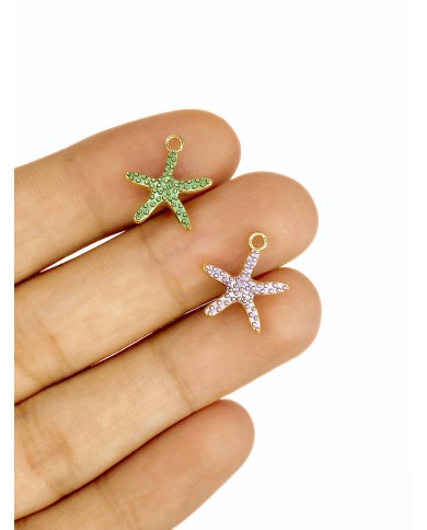 Deniz Yıldızı Kolye Bileklik Ucu Charm Yeşil 1 Adet