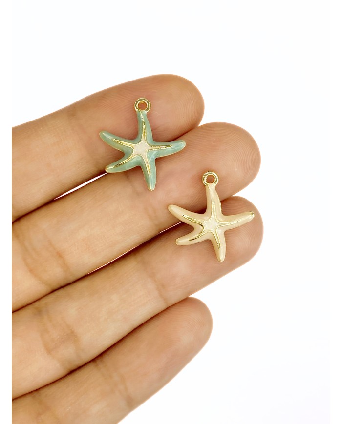 Deniz Yıldızı Kolye Bileklik Ucu Charm Krem 1 Adet