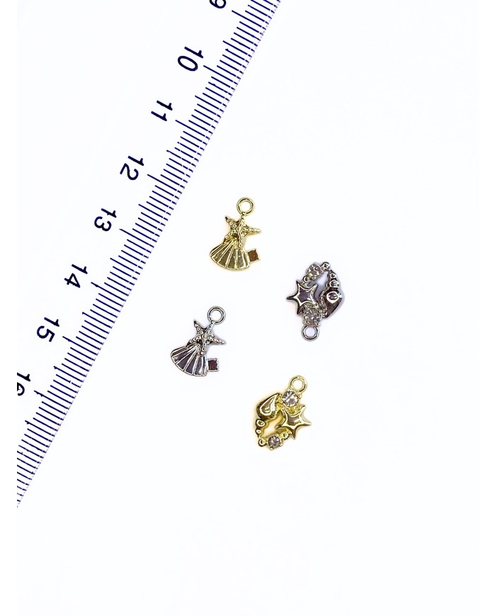 Deniz Yıldızı ve Deniz Kabuklu Kolye Bileklik Ucu Charm Altın 1 Adet