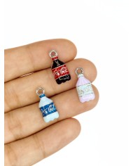 Şişe Kola Kolye Bileklik Ucu Charm Pembe 1 Adet