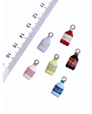 Şişe Kola Kolye Bileklik Ucu Charm Pembe 1 Adet