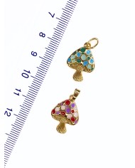 Mantar Kolye Bileklik Ucu Charm Mor 1 Adet