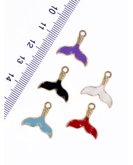 Balık Kuyruğu Kolye Bileklik Ucu Charm Siyah 1 Adet