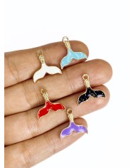 Balık Kuyruğu Kolye Bileklik Ucu Charm Siyah 1 Adet