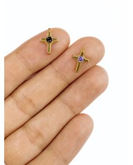 Taşlı Hac İşareti Bileklik Ucu Charm Siyah 1 Adet