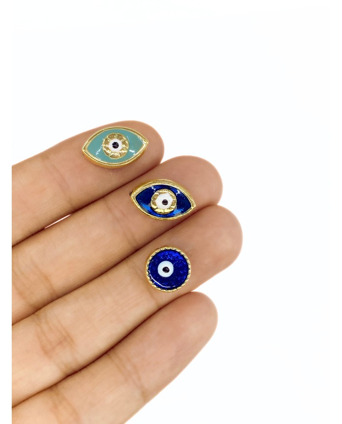 Badem Göz Kolye Bileklik Ucu Charm Lacivert 1 Adet