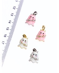 Hayalet Kolye Bileklik Ucu Charm Gümüş Beyaz 1 Adet