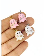 Hayalet Kolye Bileklik Ucu Charm Gümüş Beyaz 1 Adet