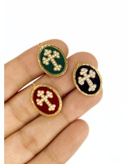 Plaka Hac Kolye Bileklik Ucu Charm Kırmızı 1 Adet