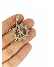 Pirinç Zirkon Taşlı Mineli Plaka Yıldız Kolye Bileklik Ucu Charm 1 Adet