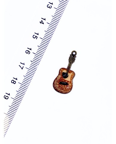 Pirinç Zirkon Mineli Gitar Kolye Bileklik Ucu Charm 1 Adet