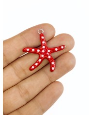 Pirinç Zirkon Mineli Deniz Yıldızı Kolye Bileklik Ucu Charm 1 Adet