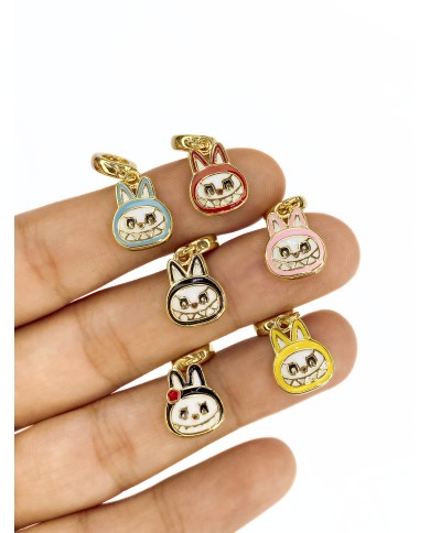 Pirinç Zirkon Mineli Pandora Bileklik Uyumlu Labubu Kolye Bileklik Ucu Charm Pembe 1 Adet