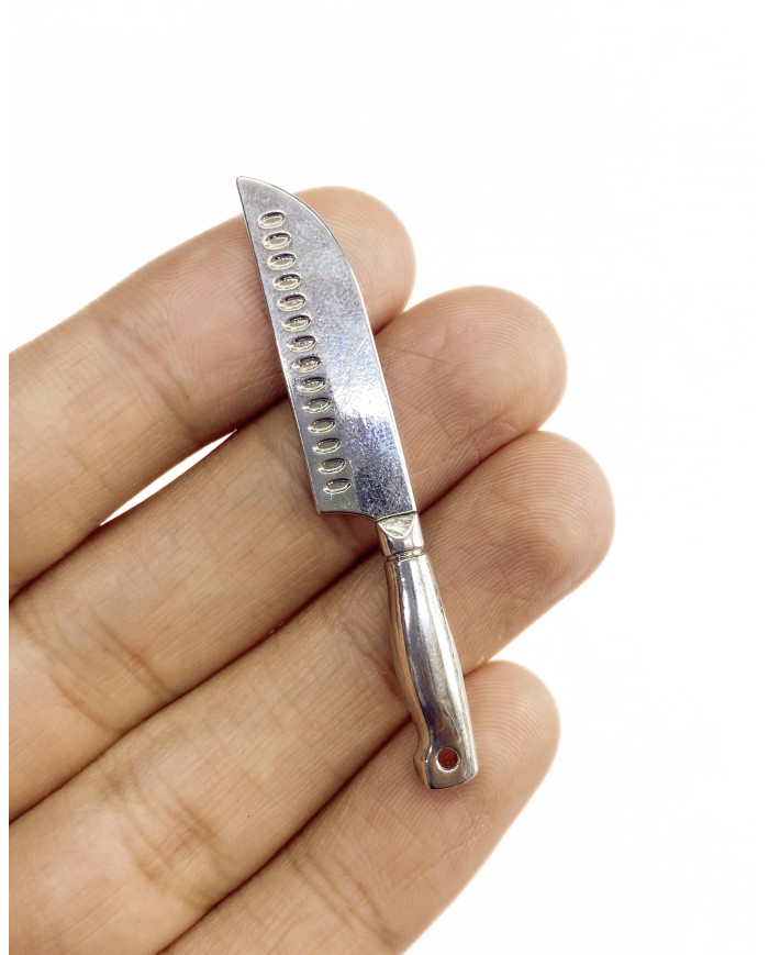 Pirinç Zirkon Mineli Bıçak Kolye Bileklik Ucu Charm 1 Adet