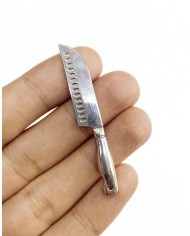 Pirinç Zirkon Mineli Bıçak Kolye Bileklik Ucu Charm 1 Adet