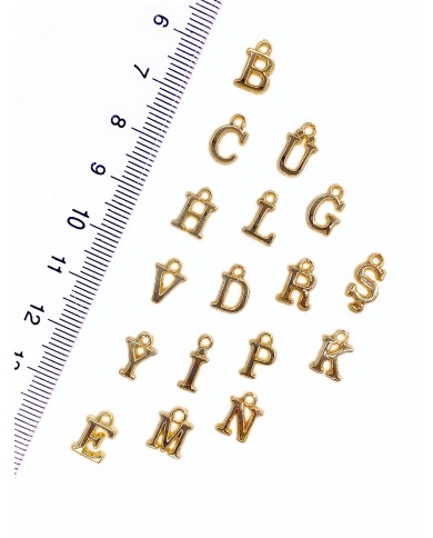 Zaman Lak Kaplama Kulplu Harf Kolye Bileklik Ucu Charm 10x10 mm 1 Adet