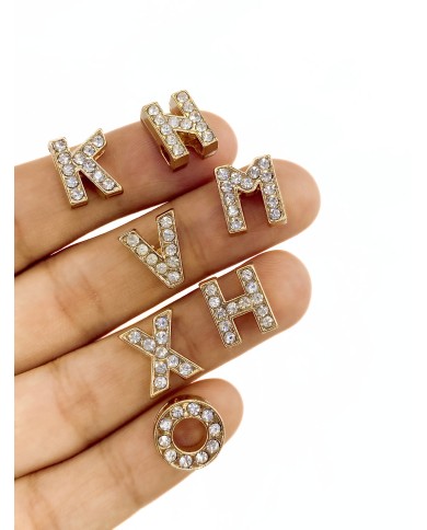 Rodyum Kaplama Geçme Zirkon Taşlı Balon Harf Kolye Bileklik Ucu Charm 15x15mm Pembe 1 Adet