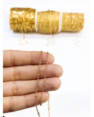 Çelik Zincir Sf 235 Boncuklu Kolye Bileklik Altın Renk mm - 1m