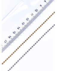 Çelik Top Zincir Kolye Bileklik Altın Renk mm - 1m