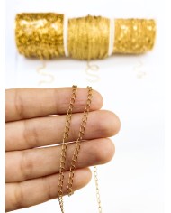 Çelik Uzatma Zinciri Kolye Bileklik Altın Renk mm - 1m