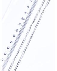 Çelik Parlak Uzatma Zinciri Kolye Bileklik Nikel Renk mm - 1m