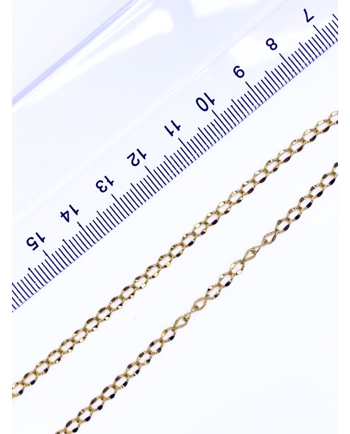 Çelik Parlak Uzatma Zinciri Kolye Bileklik Altın Renk mm - 1m