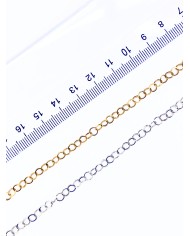 Çelik Geçmeli Yuvarlak Zincir Kolye Bileklik Altın Renk mm - 1m