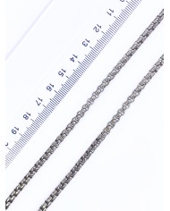 Çelik Geçmeli Kare Zincir Kolye Bileklik Nikel Renk mm - 1m