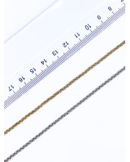 Çelik Geçmeli Yuvarlak Zincir Kolye Bileklik Nikel Renk mm - 1m