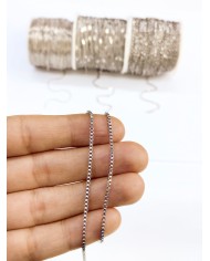 Çelik 316L Zincir Kolye Bileklik Nikel Renk mm - 1m