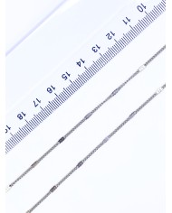 Çelik Ara Ezmeli Zincir Kolye Bileklik Nikel Renk mm - 1m