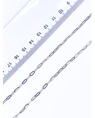 Çelik Ataç Zincir Kolye Bileklik Nikel Renk 3x4mm - 1m