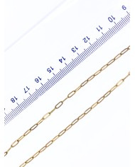 Çelik Ataç Zincir Kolye Bileklik Altın Renk 3x4mm - 1m