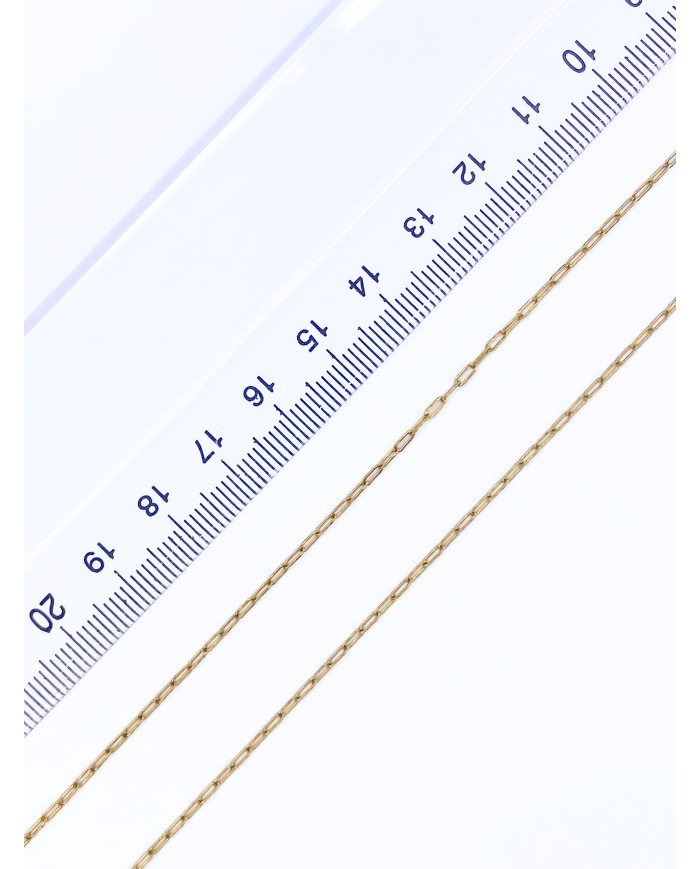 Çelik Ataç Zincir Kolye Bileklik Altın Renk 3x4mm - 1m