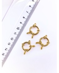 Çelik Gemici Klips Kilit Altın 16x16mm - 1 Adet